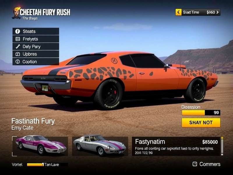 Cheetah Fury Rush car customization